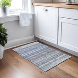 Dalyn Burano BU5 Blue Rug shown in a room