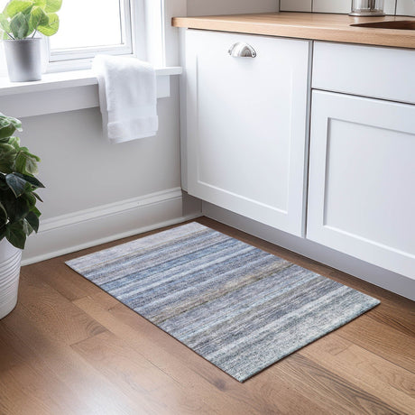 Dalyn Burano BU5 Blue Rug shown in a room
