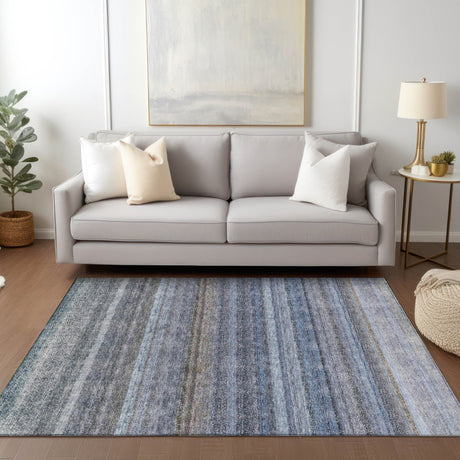 Dalyn Burano BU5 Blue Rug shown in a room