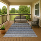 Dalyn Burano BU5 Blue Rug outdoor lifestyle image