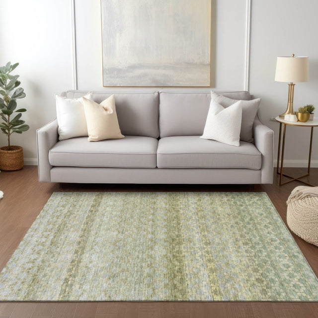 Dalyn Burano BU6 Aloe Rug shown in a room