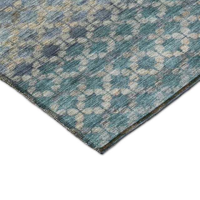 Dalyn Burano BU6 Blue Rug corner detail
