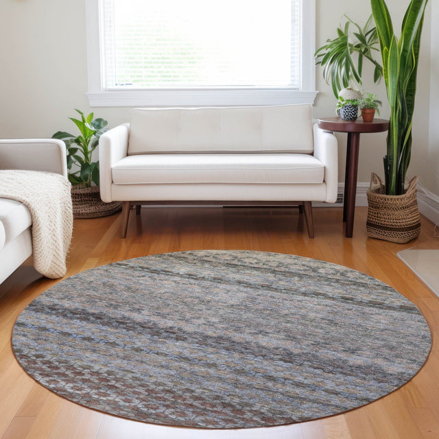 Dalyn Burano BU6 Brown Rug shown in a room