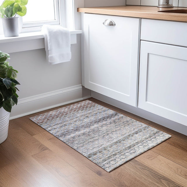 Dalyn Burano BU6 Brown Rug shown in a room