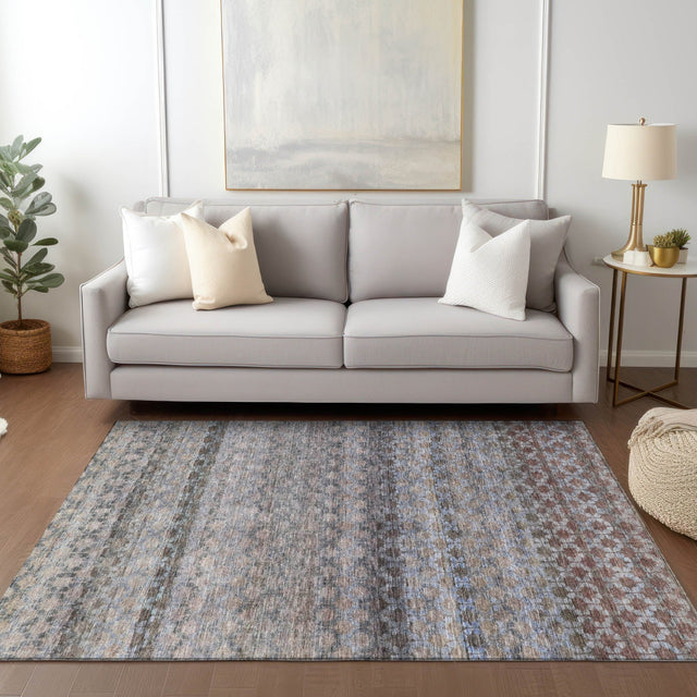 Dalyn Burano BU6 Brown Rug shown in a room