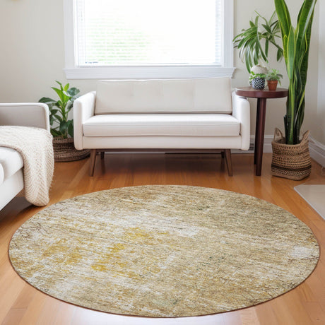 Dalyn Burano BU7 Gold Rug shown in a room