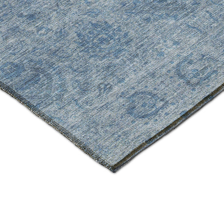Dalyn Burano BU8 Blue Rug corner detail