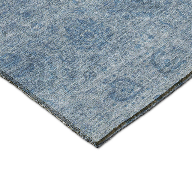 Dalyn Burano BU8 Blue Rug corner detail