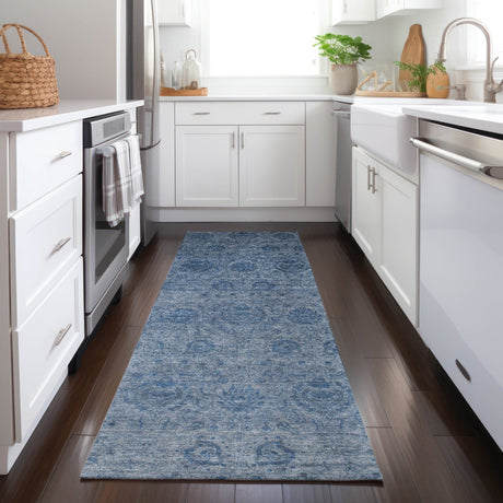Dalyn Burano BU8 Blue Rug shown in a room
