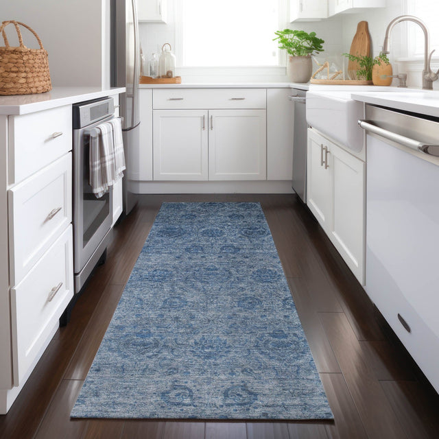 Dalyn Burano BU8 Blue Rug shown in a room