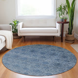 Dalyn Burano BU8 Blue Rug shown in a room