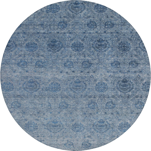 Dalyn Burano BU8 Blue Rug round rug