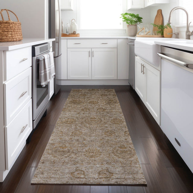 Dalyn Burano BU8 Brown Rug shown in a room