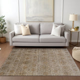 Dalyn Burano BU8 Brown Rug shown in a room