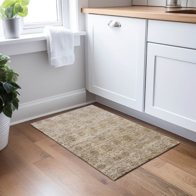 Dalyn Burano BU8 Brown Rug shown in a room