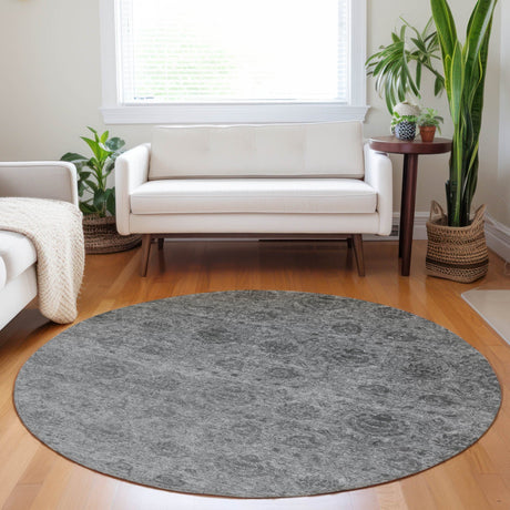 Dalyn Burano BU8 Gray Rug shown in a room