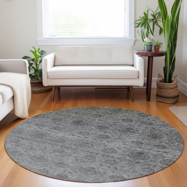 Dalyn Burano BU8 Gray Rug shown in a room