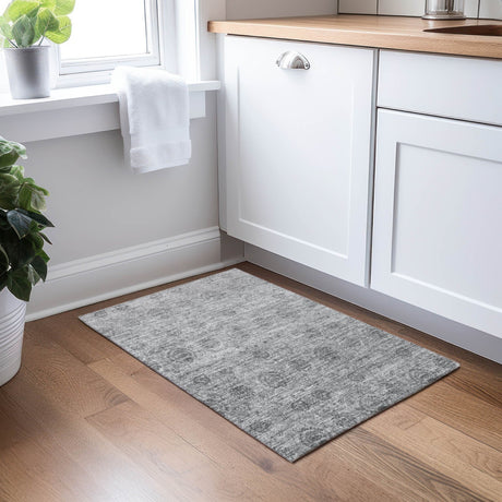 Dalyn Burano BU8 Gray Rug shown in a room
