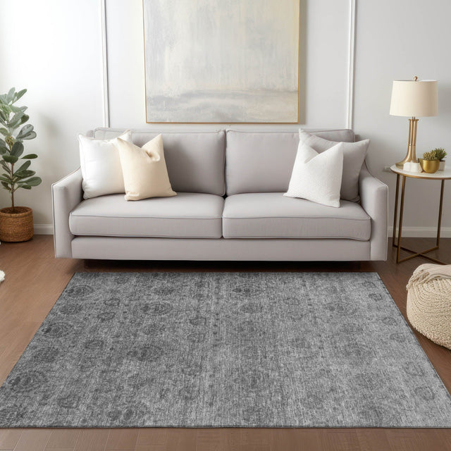 Dalyn Burano BU8 Gray Rug shown in a room