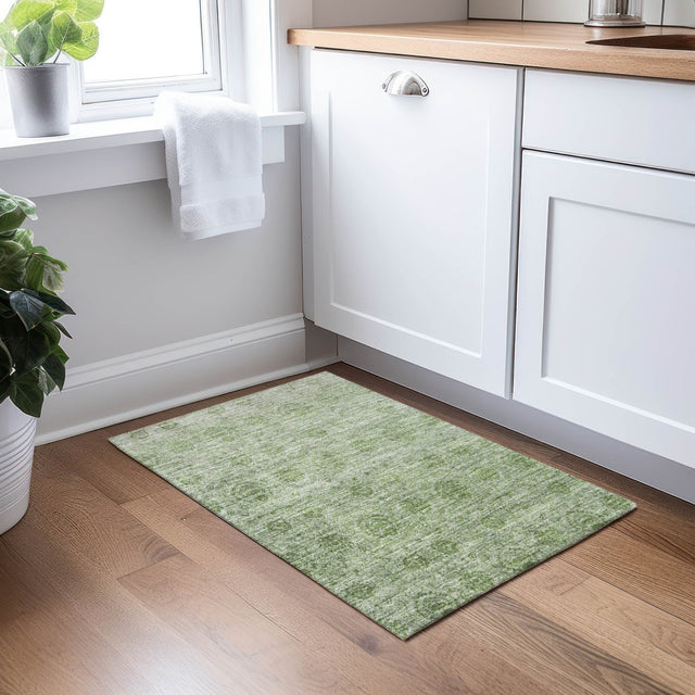 Dalyn Burano BU8 Olive Rug shown in a room