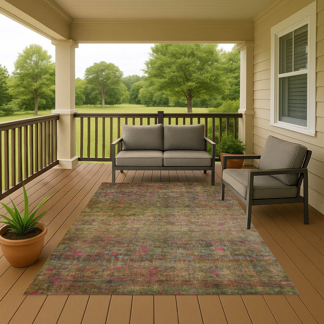 Dalyn Burano BU9 Cactus Rug outdoor lifestyle image