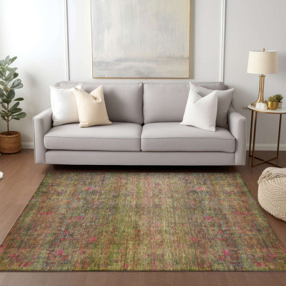 Dalyn Burano BU9 Cactus Rug shown in a room