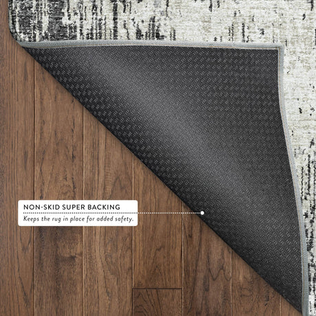 Dalyn Camberly CM1 Graphite Rug backing detail