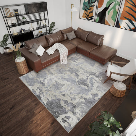 Dalyn Camberly CM2 Graphite Rug shown in a room