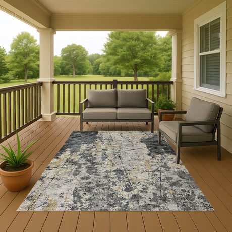 Dalyn Camberly CM3 Midnight Rug outdoor lifestyle image