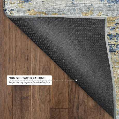 Dalyn Camberly CM4 Navy Rug backing detail