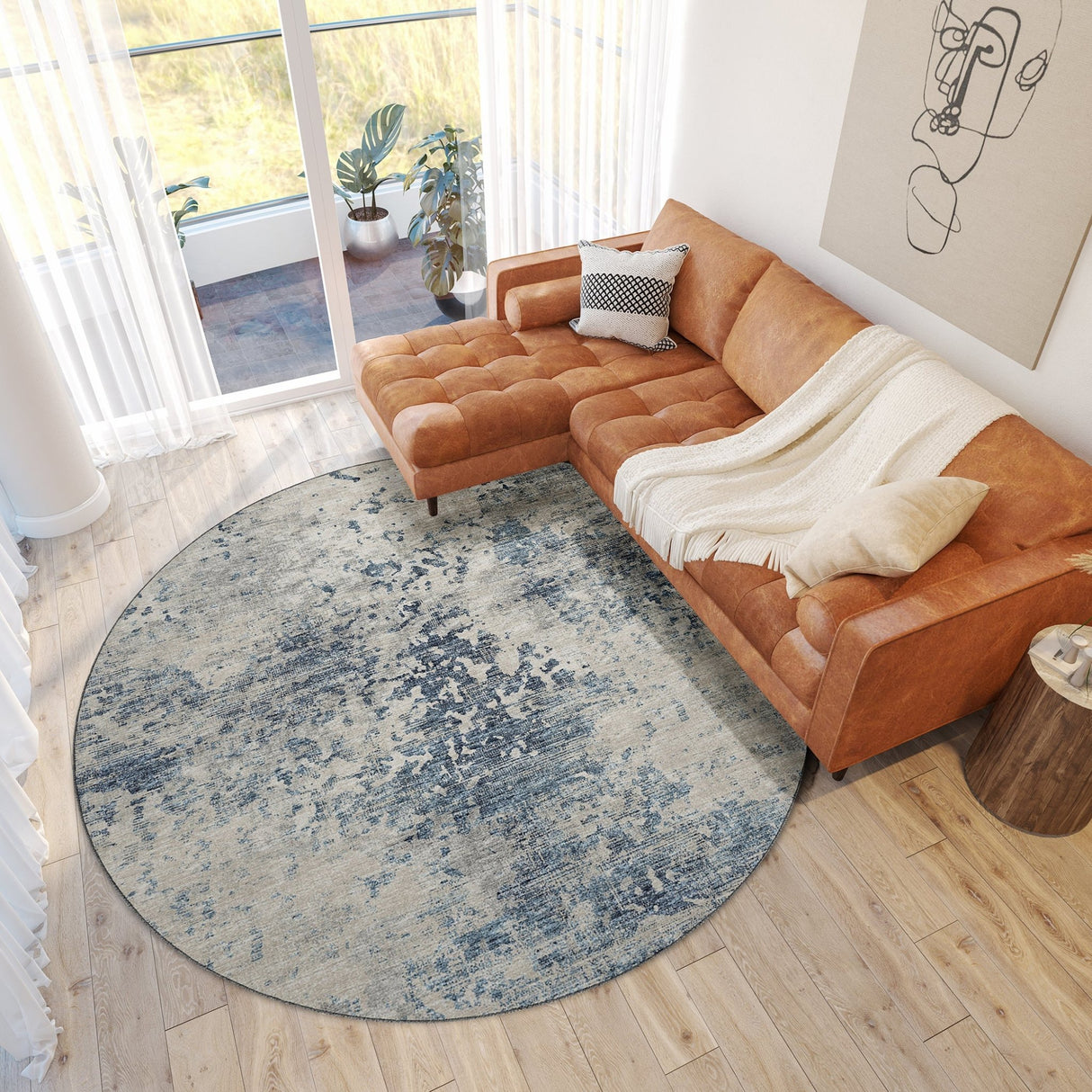 Dalyn Camberly CM5 Ink Rug shown in a room