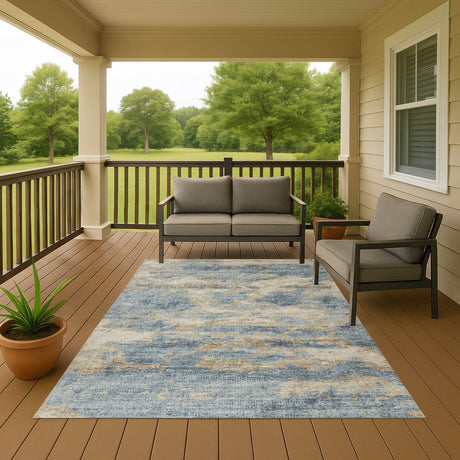 Dalyn Camberly CM6 Indigo Rug outdoor lifestyle image