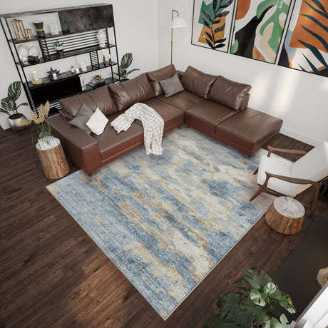 Dalyn Camberly CM6 Indigo Rug shown in a room