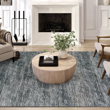 Dalyn Ciara CR1 Charcoal Rug shown in a room
