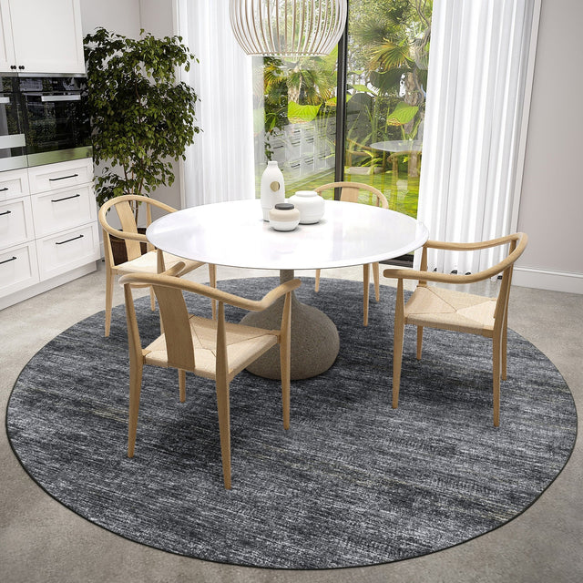 Dalyn Ciara CR1 Charcoal Rug shown in a room