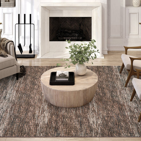Dalyn Ciara CR1 Chocolate Rug shown in a room