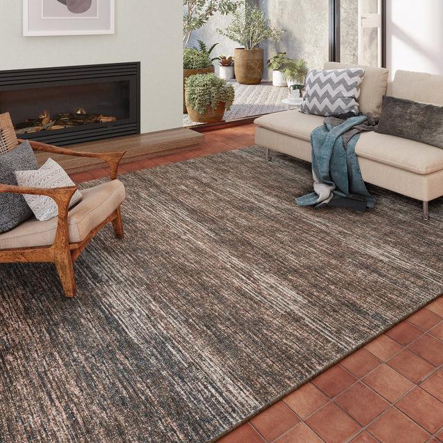 Dalyn Ciara CR1 Chocolate Rug shown in a room