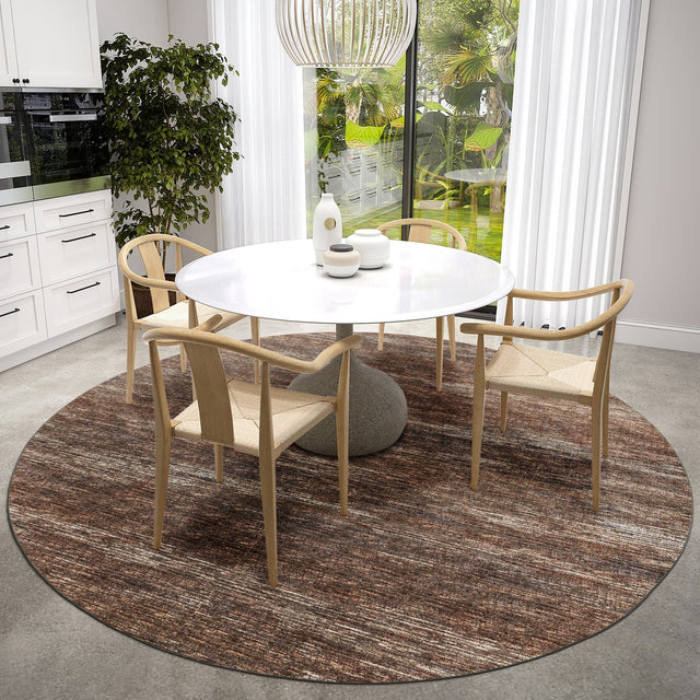 Dalyn Ciara CR1 Chocolate Rug shown in a room