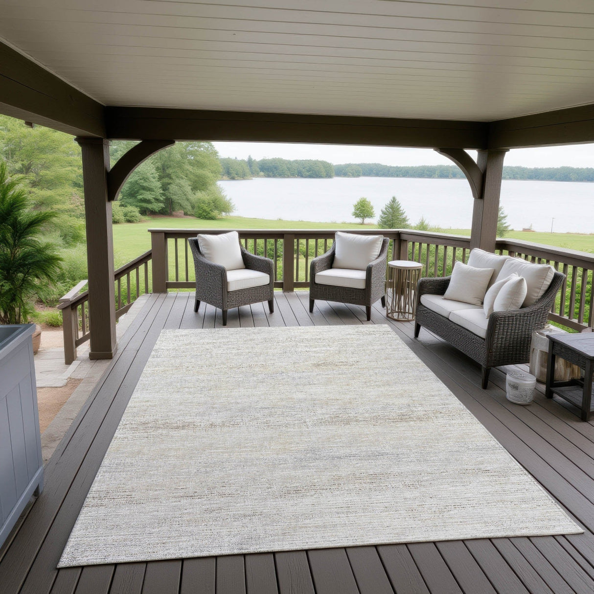 Dalyn Ciara CR1 Linen Rug outdoor lifestyle image