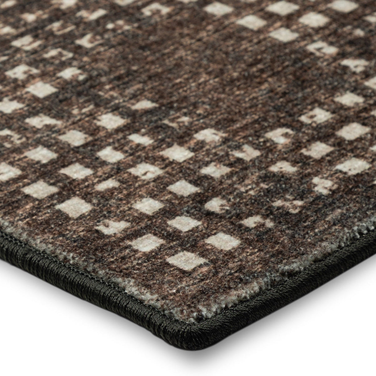 Dalyn Delano DA1 Chocolate Rug corner detail
