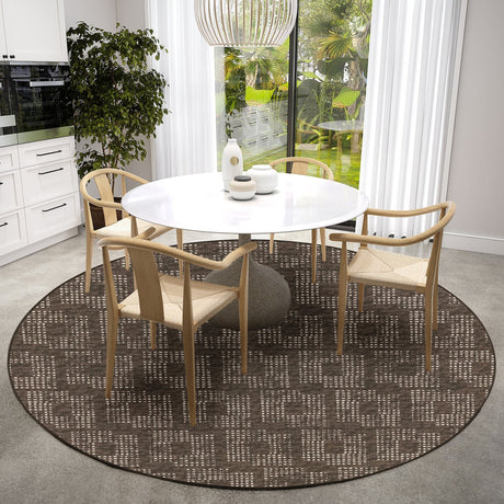 Dalyn Delano DA1 Chocolate Rug shown in a room