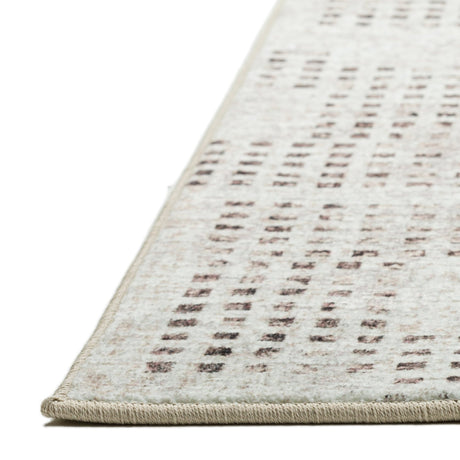 Dalyn Delano DA1 Ivory Rug finished edge detail