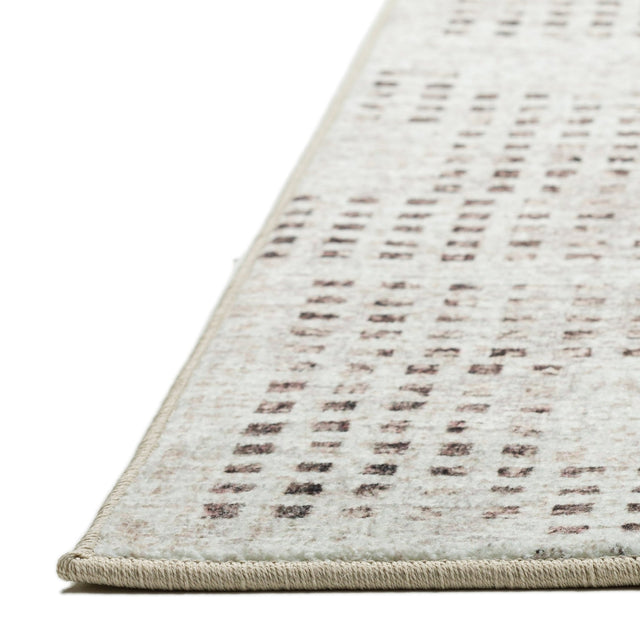 Dalyn Delano DA1 Ivory Rug finished edge detail