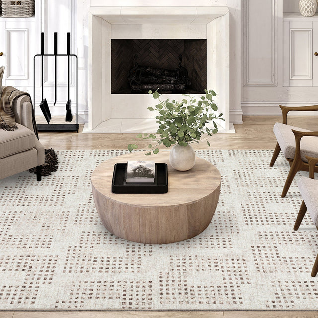 Dalyn Delano DA1 Ivory Rug shown in a room