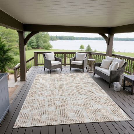 Dalyn Delano DA1 Linen Rug outdoor lifestyle image