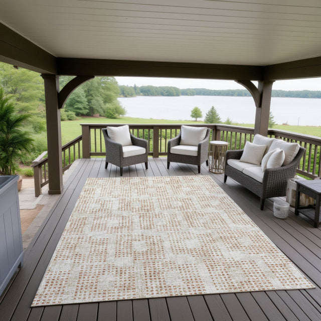 Dalyn Delano DA1 Linen Rug outdoor lifestyle image