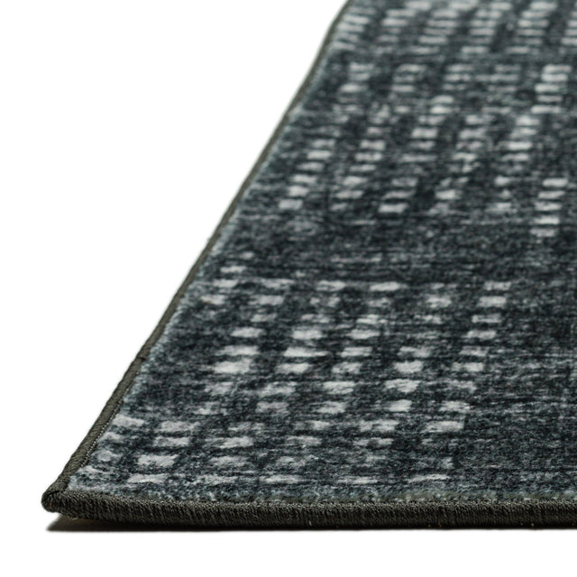 Dalyn Delano DA1 Midnight Rug finished edge detail