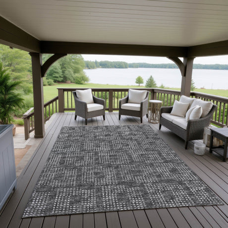 Dalyn Delano DA1 Midnight Rug outdoor lifestyle image
