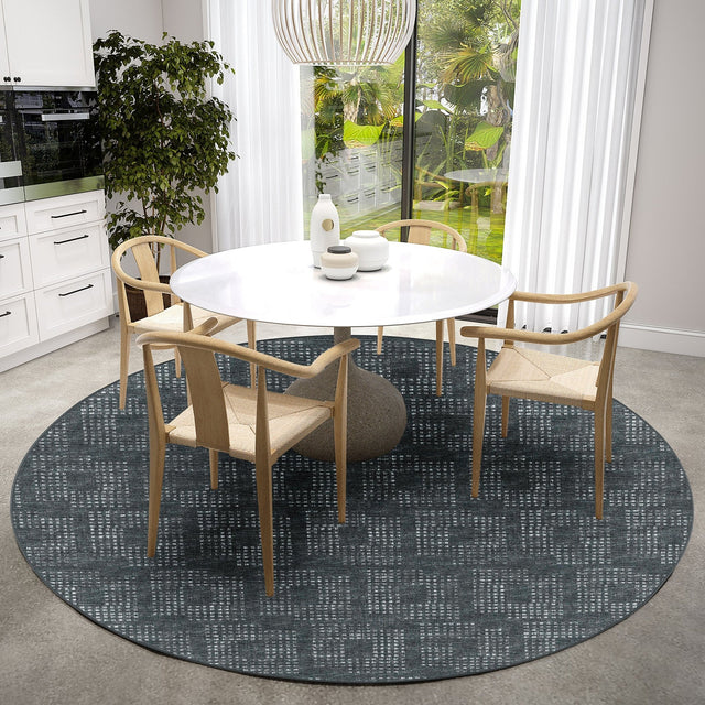 Dalyn Delano DA1 Midnight Rug shown in a room