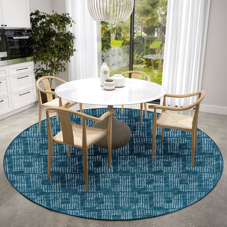 Dalyn Delano DA1 Navy Rug shown in a room
